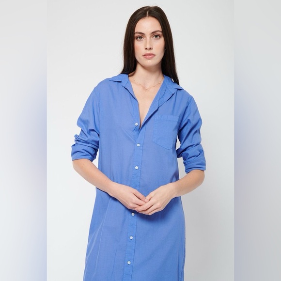 NWT FRANK & EILEEN Rory Woven Long Dress in Periwinkle - Picture 3 of 6